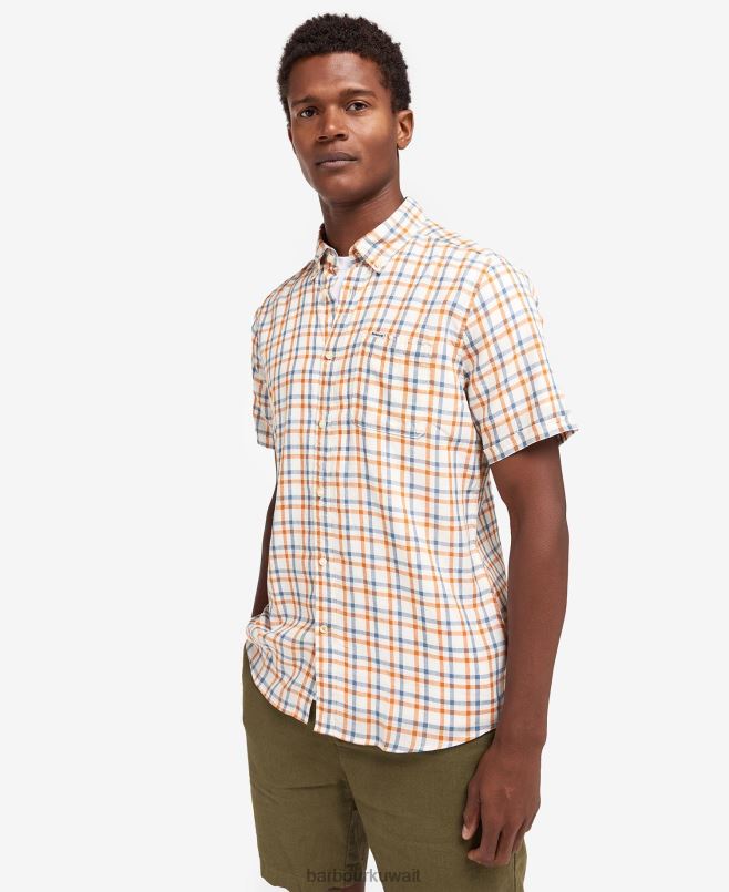 Barbour رجال قميص مفصل جانبي H2VVL436 ملابس زيتون