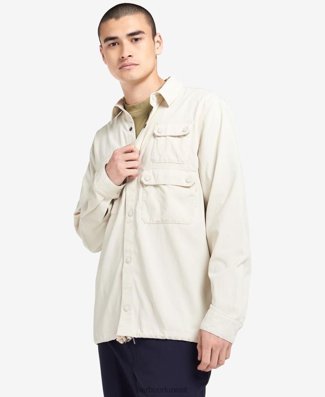 Barbour رجال قميص ليو H2VVL468 ملابس حجر أبيض