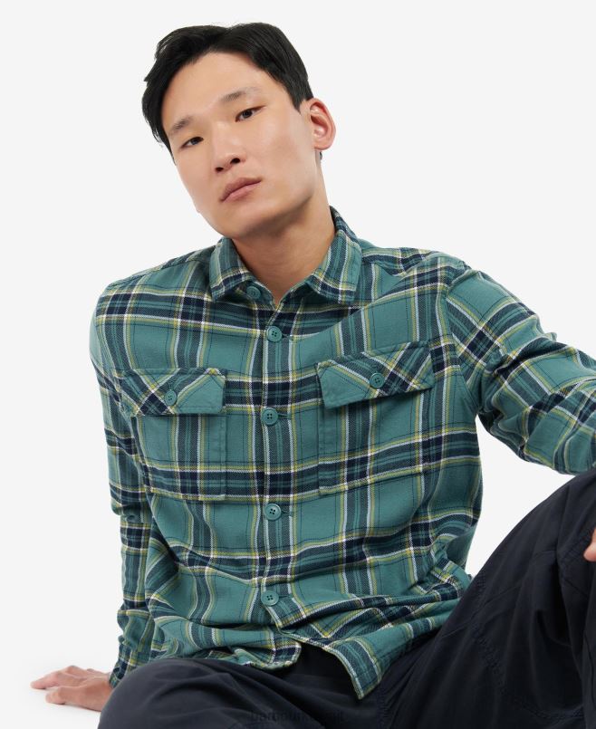 Barbour رجال قميص هالفيل H2VVL477 ملابس تابناد