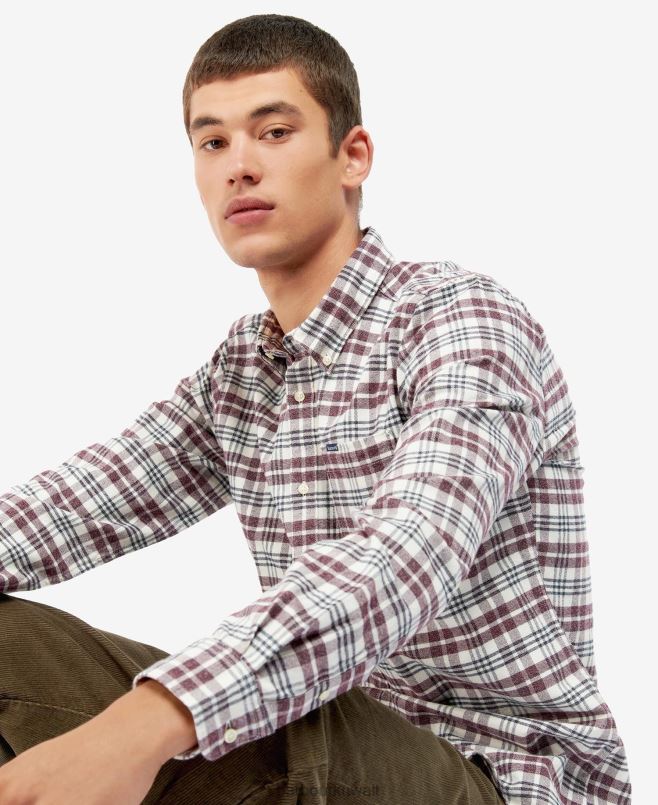 Barbour رجال قميص والدون H2VVL532 ملابس منتصف الأزرق