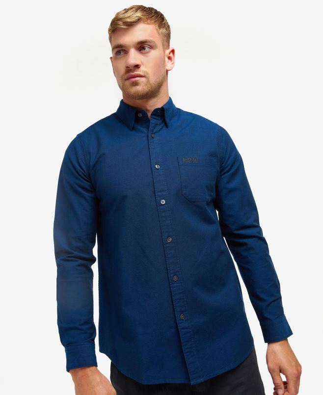 Barbour رجال قميص حركي H2VVL534 ملابس كلاسيكي أبيض