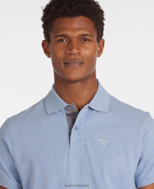 Barbour رجال قميص بولو الترتان بيكيه H2VVL565 ملابس الحجر الرملي