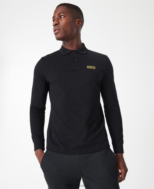 Barbour رجال قميص بولو دولي بأكمام طويلة H2VVL662 ملابس البحرية الدولية