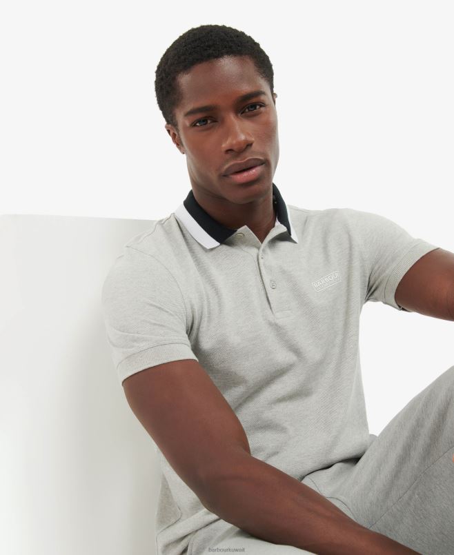 Barbour رجال قميص بولو أمبير H2VVL689 ملابس رمادي فاتح