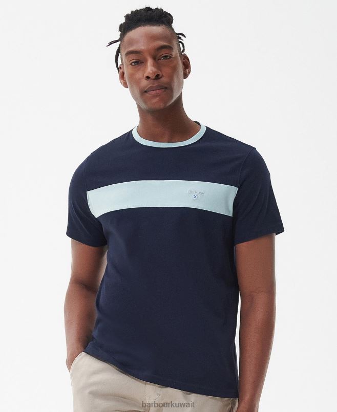 Barbour رجال تي شيرت ستيفورد H2VVL763 ملابس كلاسيكي أبيض