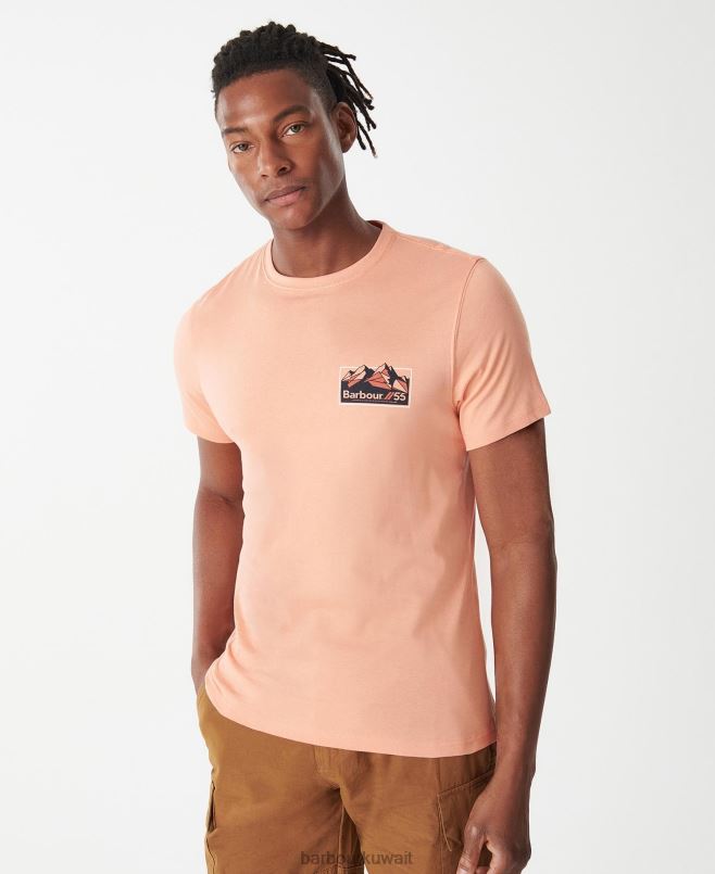 Barbour رجال تي شيرت جلاسون H2VVL783 ملابس همسة بيضاء