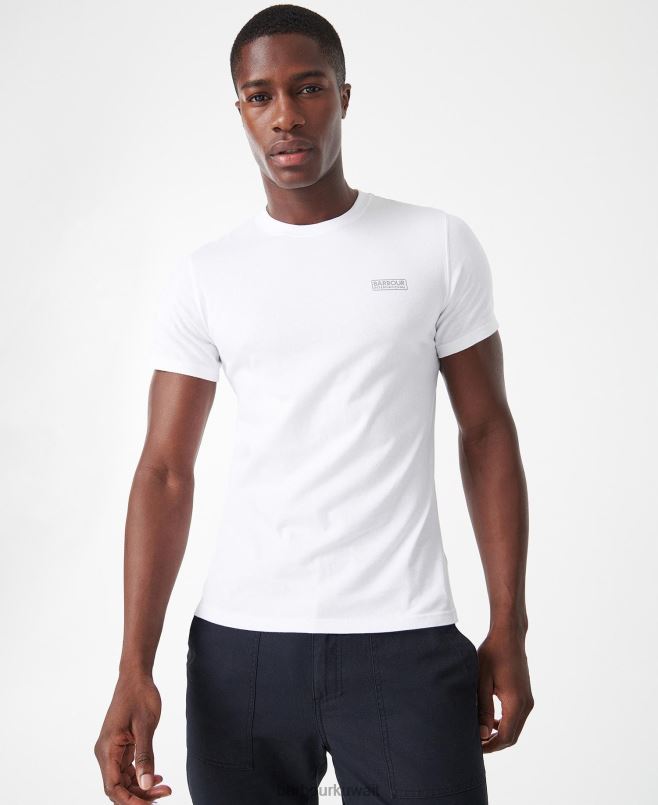 Barbour رجال تي شيرت شعار صغير دولي H2VVL799 ملابس برتقالي مكثف