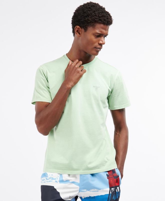 Barbour رجال تي شيرت مصبوغ بالملابس H2VVL800 ملابس سماء