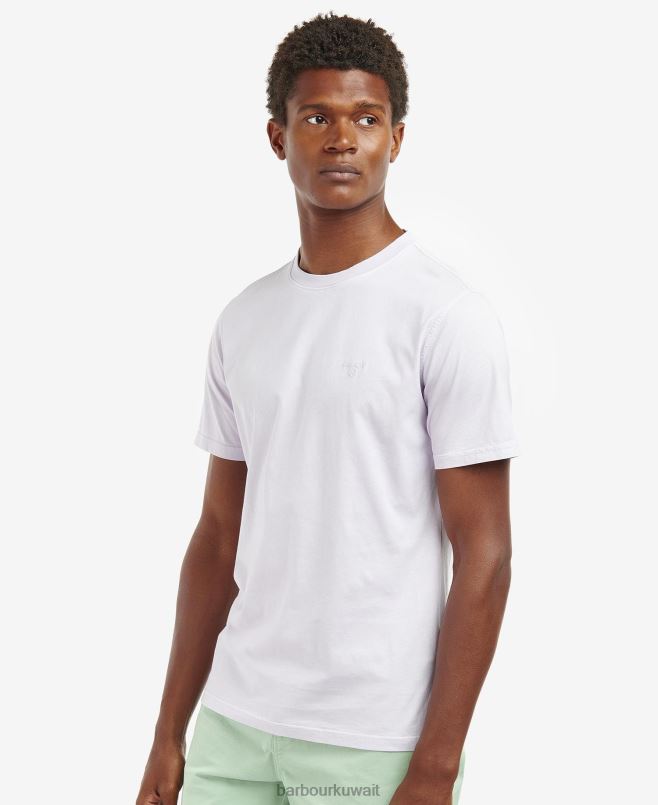 Barbour رجال تي شيرت مصبوغ بالملابس H2VVL817 ملابس شوك