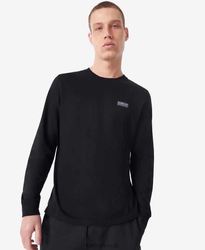 Barbour رجال تي شيرت العاصفة H2VVL851 ملابس أسود كلاسيكي