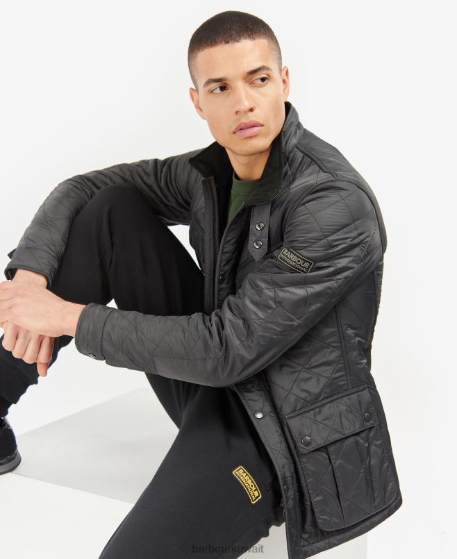 Barbour رجال جاكيت مبطن ماركة تورير أريل بولار H2VVL86 ملابس فحم