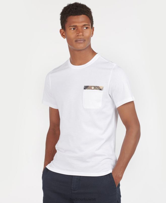 Barbour رجال تي شيرت جيب الدرنة H2VVL886 ملابس الفلفل الأحمر