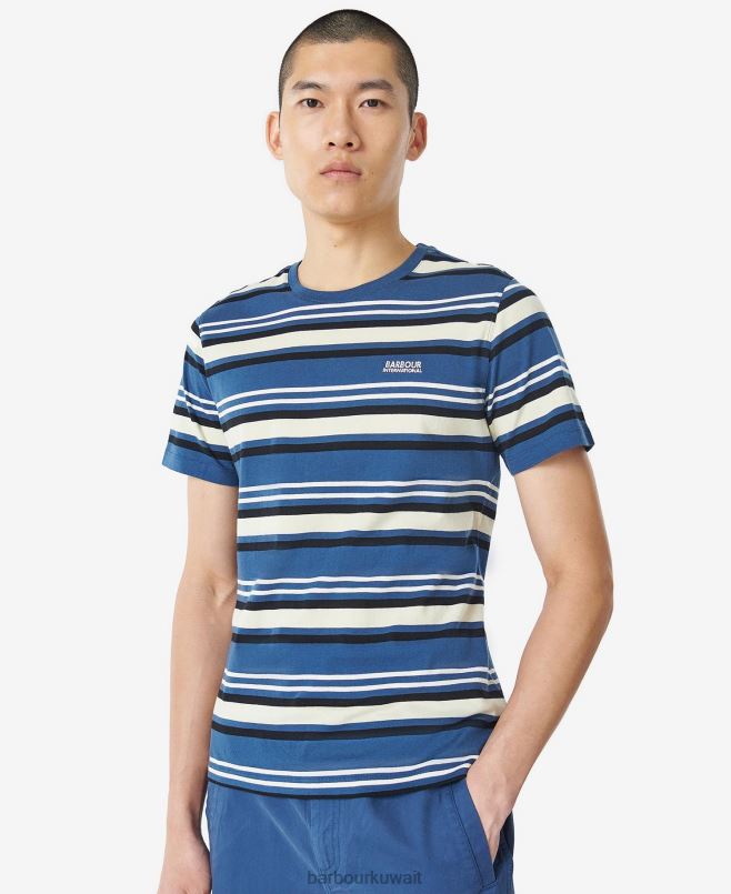 Barbour رجال تي شيرت نوروود H2VVL891 ملابس همسة بيضاء