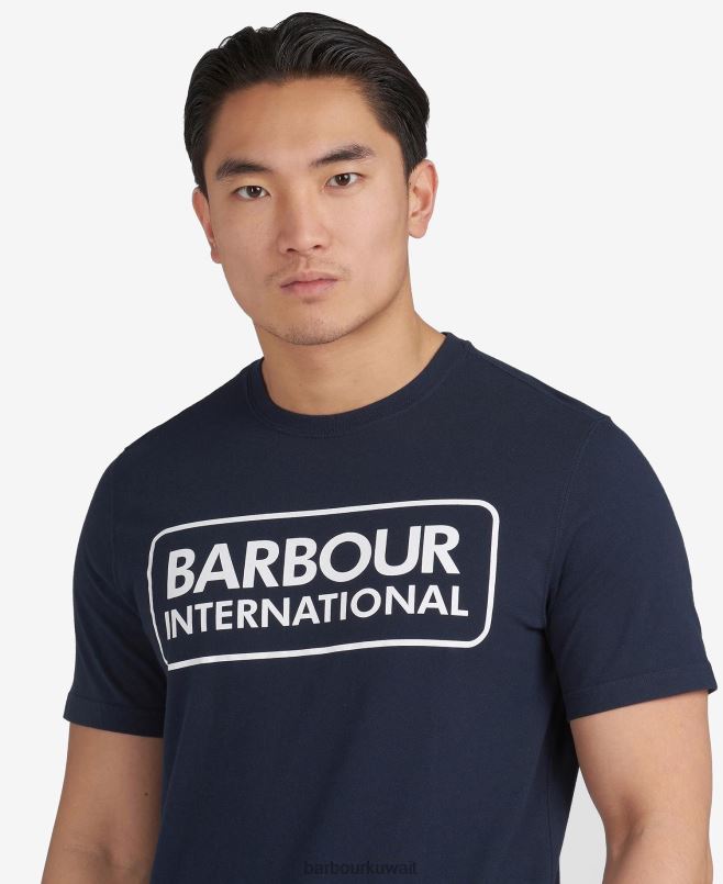 Barbour رجال تي شيرت دولي شعار كبير أساسي H2VVL896 ملابس أبيض