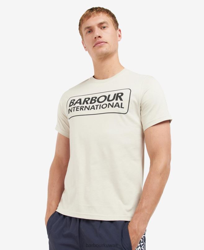 Barbour رجال تي شيرت بشعار كبير أساسي H2VVL930 ملابس أسود كلاسيكي