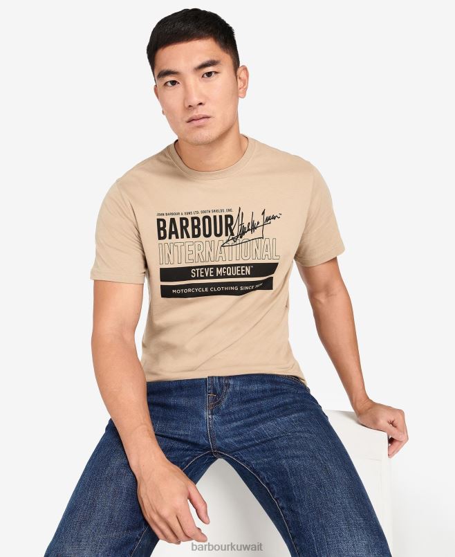 Barbour رجال تي شيرت برسومات باري H2VVL956 ملابس شارة زرقاء