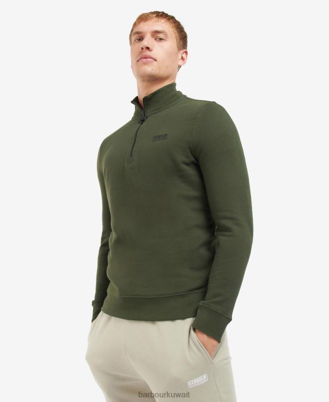 Barbour رجال قميص من النوع الثقيل بسحاب نصف أساسي H2VVL984 ملابس مستذئب