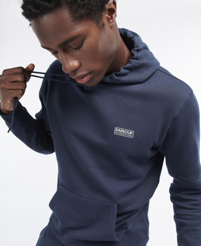 Barbour رجال هودي بشعار صغير دولي H2VVL989 ملابس أنثراسايت مارل