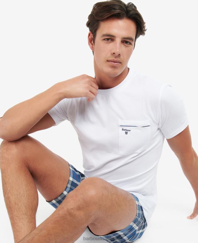 Barbour رجال مجموعة bailes pj H2VVL1243 ملابس الصيف الترتان البحري