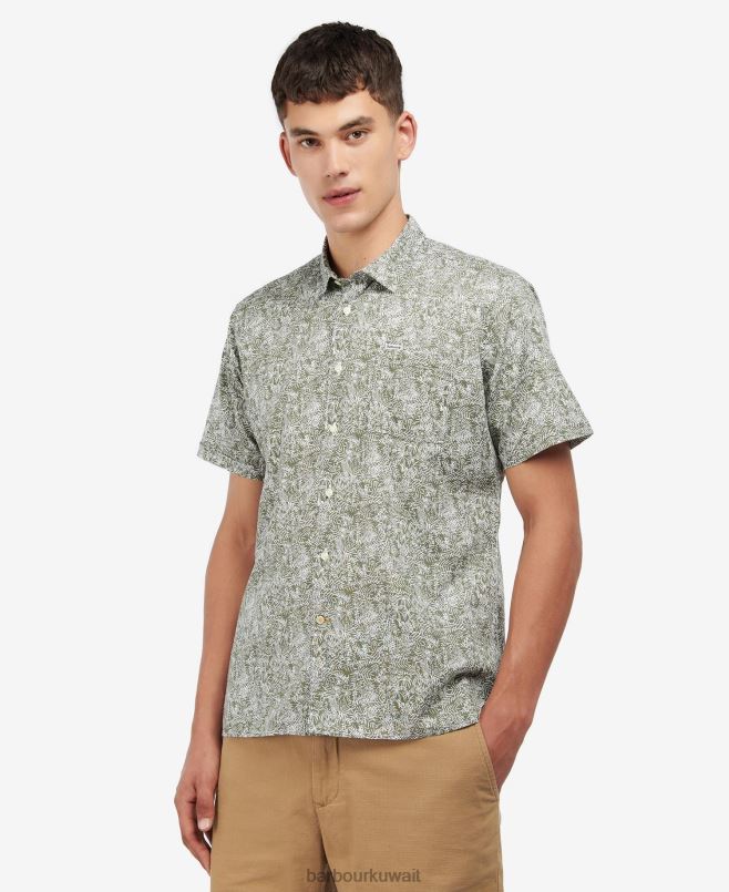Barbour رجال braithwaite قميص قصير الأكمام الصيف H2VVL503 ملابس حبر أزرق