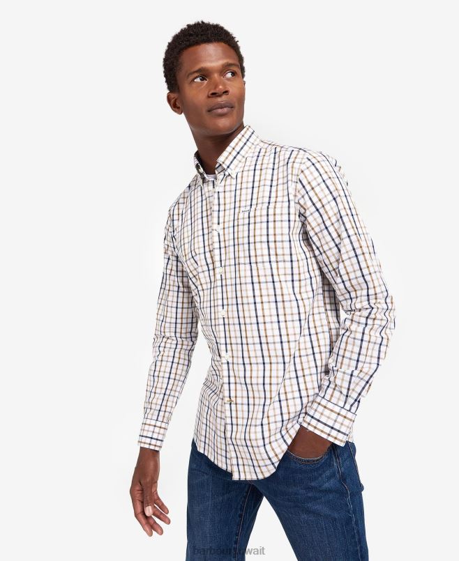 Barbour رجال قميص eldon H2VVL467 ملابس أحمر