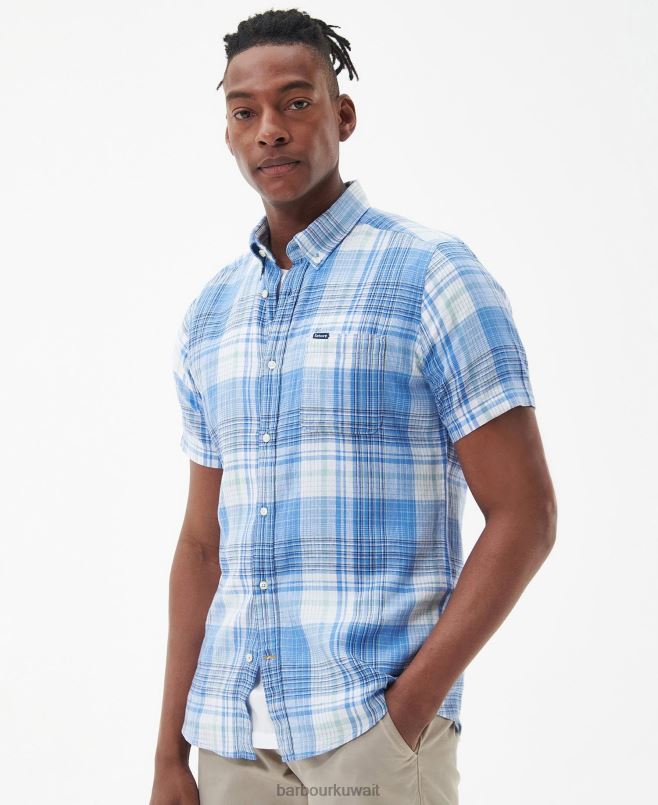 Barbour رجال قميص ellerburn مفصل H2VVL368 ملابس كلاسيكي أبيض