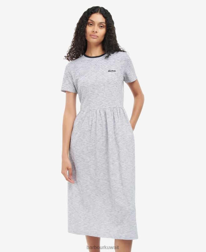 Barbour نحيف فستان ellewood H2VVL1832 ملابس أسود / أبيض