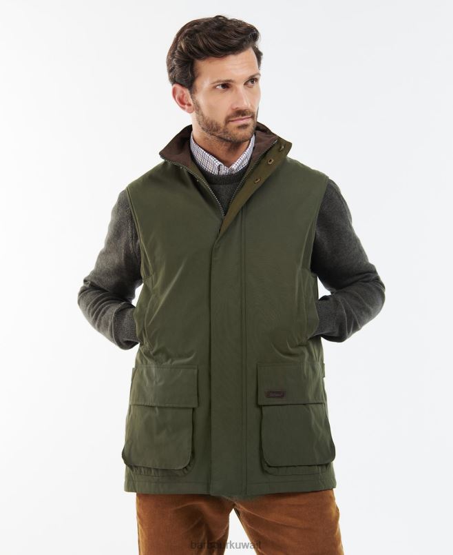 Barbour رجال جيليه farringdon H2VVL230 ملابس زيتون