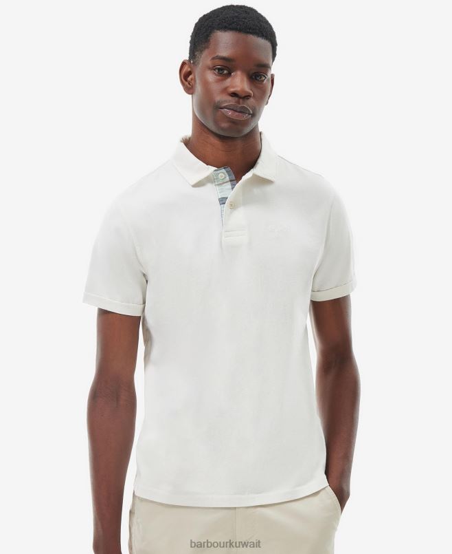 Barbour رجال قميص بولو kirkhill H2VVL593 ملابس الطباشير الأزرق