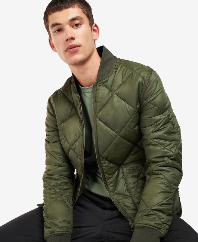 Barbour رجال سترة مبطنة liddesdale H2VVL154 ملابس زيتون