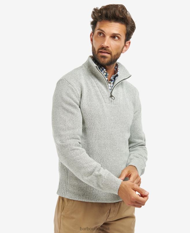 Barbour رجال قميص من القطن nelson نصف سحاب H2VVL1114 ملابس كيس واق من المطر أخضر