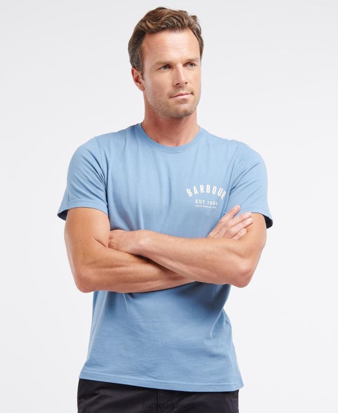 Barbour رجال تي شيرت preppy H2VVL774 ملابس نعناع مغبر