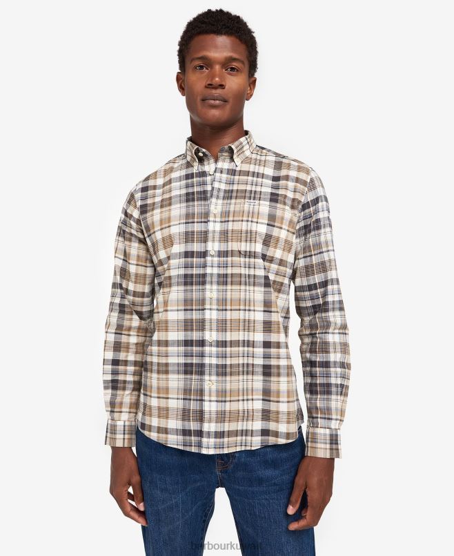 Barbour رجال قميص مفصل seacove H2VVL430 ملابس الكلاسيكية الزرقاء