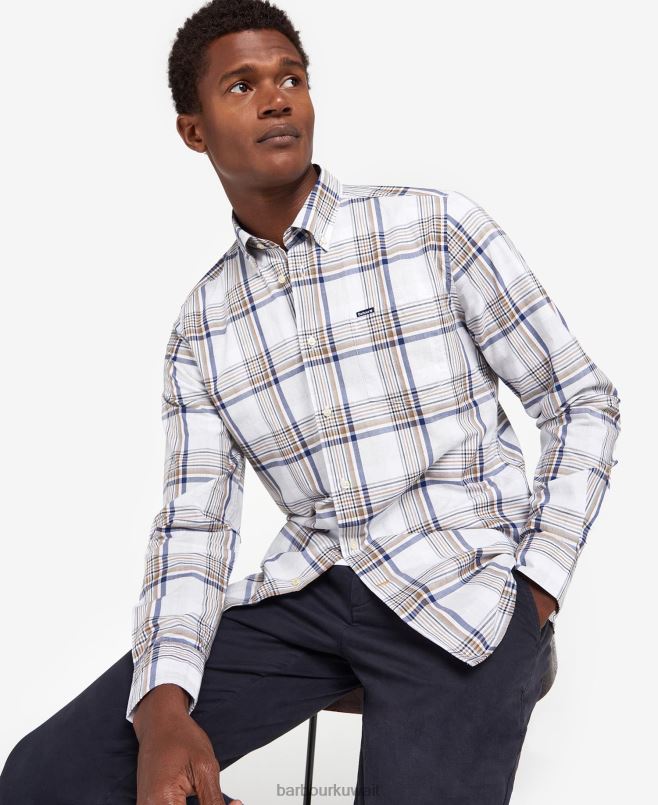 Barbour رجال قميص مفصل من sunhill H2VVL500 ملابس أحمر كلاسيكي