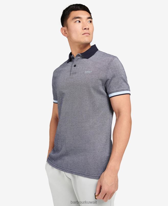 Barbour رجال قميص بولو whateley H2VVL664 ملابس أزرق شامبراي / أبيض هامس
