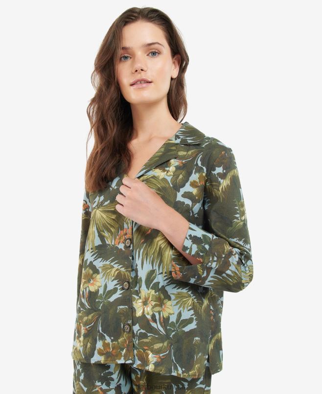 Barbour x House of Hackney نحيف منسق قميص لوريستون H2VVL1605 ملابس limerence / السماء