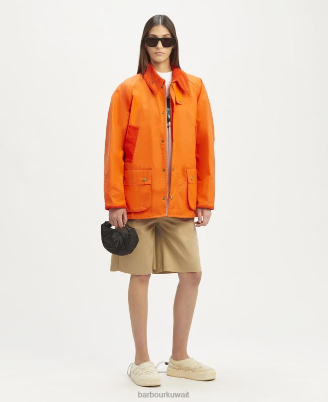 Palm Angels x Barbour رجال جاكيت مالك بدال الشمع H2VVL70 ملابس وردي فاقع